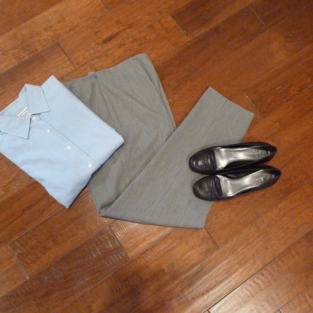 Talbots Heritage Bi-stretch Tapered Pants Gray 12